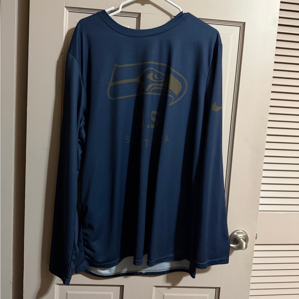 Men’s NFL Seattle Seahawk Long Sleeve Shirt Size 3XL Military